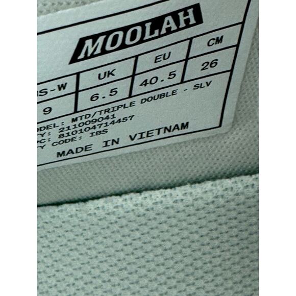Moolah Triple Double White Silver Pro Basketball Glitch Mode Women Size 9 Nwob - Picture 4 of 7